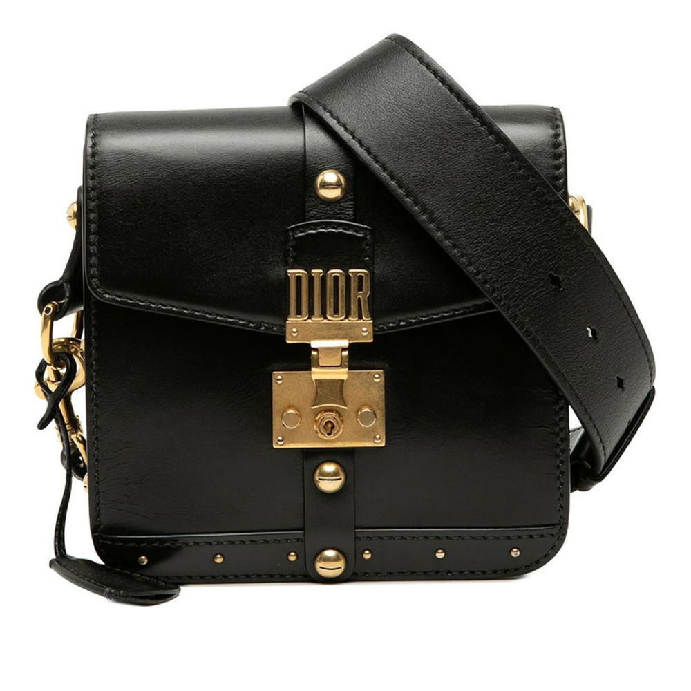 Christian Dior Addict Crossbody Bag Black Leather